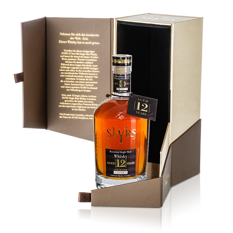 Slyrs Bavarian Single Malt Whisky 12 Years aged Edition 2005 Premiumverpackung 43% Lantenhammer 0,7L